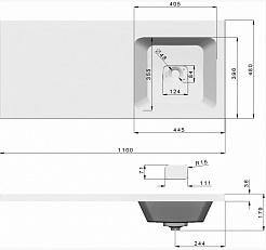 Onika Раковина Марсал 110 правая чаша белая – фотография-2
