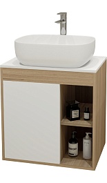 Teymi Тумба с раковиной Nura 70 дуб эврика/белый матовый T60528 раковина T50204 – фотография-1