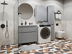 Vivon Тумба с раковиной Ostin 70 напольная серая матовая – фотография-15