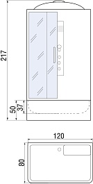 River Душевая кабина Vitim 120/80/50 ТН – фотография-21