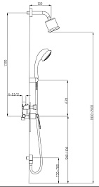Timo Душевая система Helmi SX-4059/00-16SM chrome-white – фотография-2