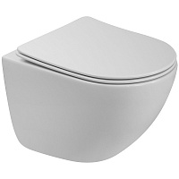 BelBagno Унитаз подвесной Amanda BB051CH-TOR-FC/BB051SC безободковый, смыв TORNADO