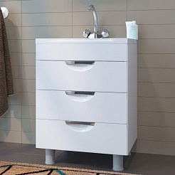 Mixline Мебель для ванной Этьен 58 R белая – фотография-4