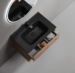 Sancos Тумба с раковиной Marmi 1.0 70 дуб чарльстон раковина CN7007MB – фотография-3