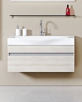 Aqwella Тумба с раковиной Бергамо 100 подвесная акация