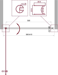 BelBagno Душевая дверь в нишу 60/190 UNO-B-1-60-P-Cr – фотография-2