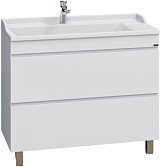 СанТа Тумба с раковиной Марс 100 2 ящика белая