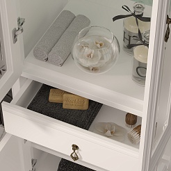 Opadiris Шкаф-пенал для ванной Лоренцо 55 белый матовый – фотография-3