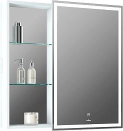 Mixline Зеркальный шкаф Аккорд Женева 80 R белый – фотография-1