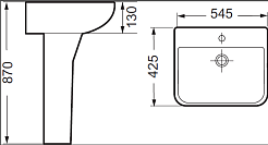 BelBagno Раковина c пьедесталом "VITARO" – фотография-2