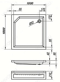 Kolpa San  Поддон для душа Kolpa San Rock 100 – фотография-3