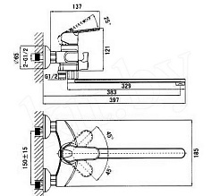 D&K Смеситель "Augsburg Bayern DA1123301" для ванны – фотография-2