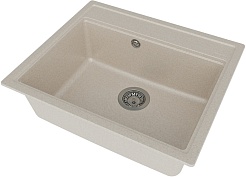 Teymi Мойка кухонная Lori Maxi 60 кварцевая бежевая матовая – фотография-2