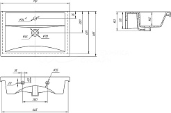 Onika Мебель для ванной Айленд 70 графит/дуб крафт – фотография-20