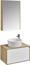 Акватон Мебель для ванной Либерти 70 Mila 40 белая/дуб эльвезия – фотография-1
