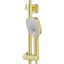 Azario Душевая стойка Alanti AZ-K2332-1MG золото матовое – фотография-5