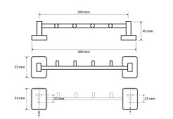 Bemeta Планка с крючками Niki 153105112 – фотография-2