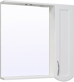 Runo Зеркальный шкаф Неаполь 75 R белый – фотография-1