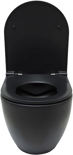 Allen Brau Унитаз подвесной Reality 4.32006.31 чёрный матовый с крышкой 4.32007.31 – фотография-24