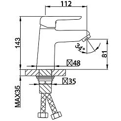 Frap Смеситель для раковины H17 F1017-6 черный – фотография-3