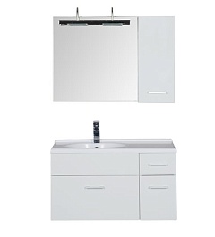 Aquanet Мебель для ванной  "Данте 90" 1 шкаф L (164817) – фотография-3