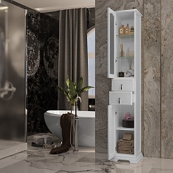 Opadiris Шкаф-пенал для ванной Риспекто 30 L белый – фотография-3