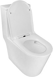 Azario Унитаз-моноблок Scala AZ-8101 безободковый с бачком с сиденьем микролифт белый – фотография-8