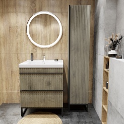 Mixline Шкаф пенал Окленд 35 R дуб мелфорд – фотография-3