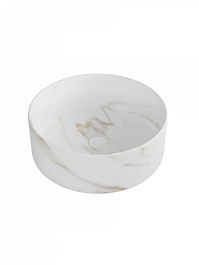 Teymi Накладная мебельная раковина Lina D35 мрамор белый матовый T50182 – фотография-5