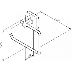 Am.Pm Держатель для туалетной бумаги Gem A9034100 – фотография-2