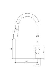 Tokito Смеситель для кухни AISAI вороненая сталь TOK-AIS-1023GM – фотография-2