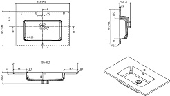 Parly Тумба с раковиной Bella T90 белая – фотография-6
