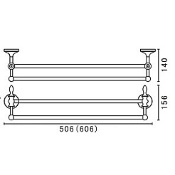Art&Max Полотенцедержатель Bohemia AM-4248-Cr – фотография-2