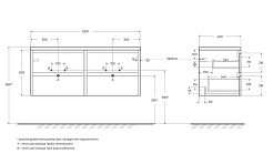 BelBagno Тумба с раковиной Kraft 120 подвесная Bianco Opaco столешница EK-120-AS-BO-L – фотография-7