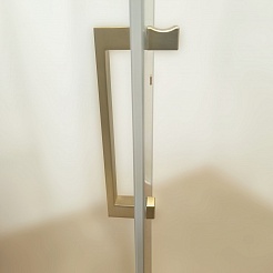 Triton Душевой уголок Терра-Голд 120x90 стекло прозрачное профиль золото – фотография-7