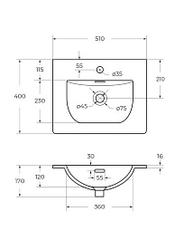 BelBagno Мебельная раковина 51/40 BB-8099-3-50 – фотография-3
