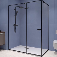 RGW Душевой уголок Stilvoll SV-040B 100x80 профиль черный стекло прозрачное