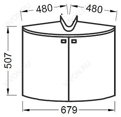 Jacob Delafon Тумба с раковиной "Odeon Up" угловая – фотография-3