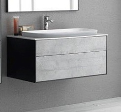 Kolpa San Тумба с раковиной Gloria OUG 100 BLC BLACK & WHITE – фотография-2