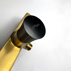 Paini Смеситель для душа Domus 18PJ511PZ брашированные золото/чёрный – фотография-2