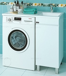 СанТа Тумба с раковиной Марс 38 R напольная без ручек – фотография-1