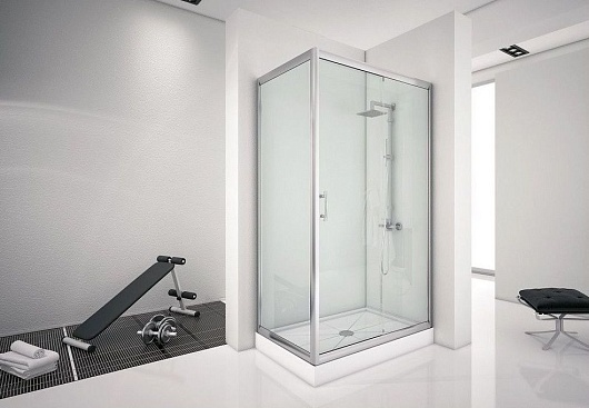 Aquanet  Душевой уголок Alfa 160x80 NAA1131 профиль хром стекло прозрачное – фотография-4