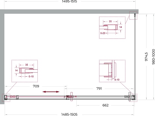 BelBagno Душевой уголок Soft Close-1 SOFT_CLOSE-1-AH-1-150/100-C-Cr 150x100 профиль хром стекло прозрачное – картинка-11
