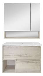 Misty Тумба с раковиной Дунай 75 дуб белый – фотография-2