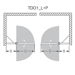 Roltechnik Душевая дверь "TDO1 1100" brillant – фотография-11