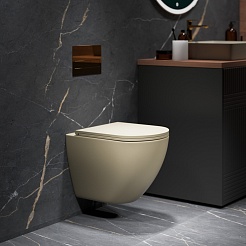 Grossman Унитаз подвесной Color GR-4455BEMS бежевый матовый – фотография-7