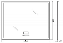 BelBagno Зеркало SPC-GRT-1200-800-LED-TCH-RAD – фотография-8
