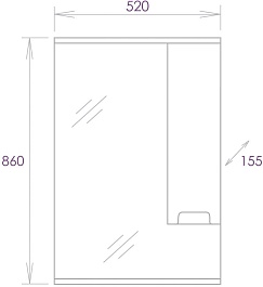 Onika Мебель для ванной Харпер 50.10 белая матовая/мешковина – фотография-15