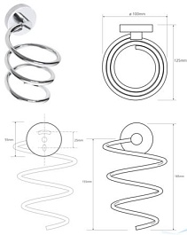 Bemeta Держатель фена Omega 104117022 – фотография-2