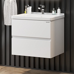 Onika Тумба под раковину Эвада 60 подвесная белая – фотография-5